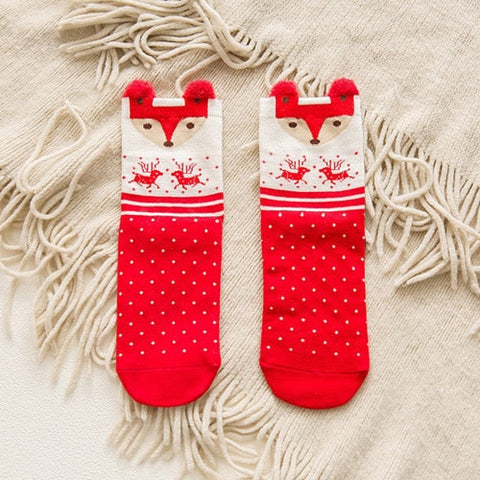 1 Pair Women socks Casual winter Christmas