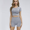 2 PIECE WORKOUT SET HIGH WAISTED SHORTS OUTFITS