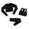 SEAMLESS FITNESS SET 2/3/5 PIECES MESH LEGGINGS AND CROP TOP