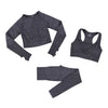 SEAMLESS FITNESS SET 2/3/5 PIECES MESH LEGGINGS AND CROP TOP