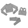 SEAMLESS FITNESS SET 2/3/5 PIECES MESH LEGGINGS AND CROP TOP