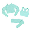 SEAMLESS FITNESS SET 2/3/5 PIECES MESH LEGGINGS AND CROP TOP