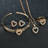 Cute Heart Shaped Neclace Earrings Sets