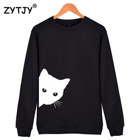 Cat Looking Out Side Sweatshirts