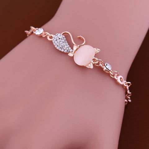 Crystal Rhinestone Chain Opals Braclet
