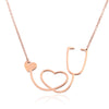 Womens Love Heart Choker Necklace