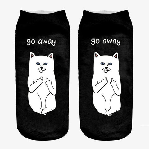 cat Art funny socks