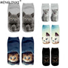 2019 New HOT 3D Printing Women Socks Brand Sock Fashion Unisex Christmas Socks Cat Meias Female Funny Low Ankle Femme Sock Sale