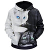 YIN YANG CATS 3D HOODIE
