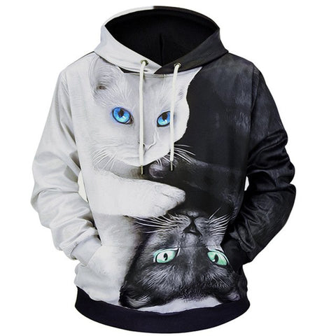 YIN YANG CATS 3D HOODIE
