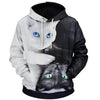 YIN YANG CATS 3D HOODIE